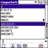 LingvoSoft Dictionary English <-> German for Palm 3.2.87 screenshot